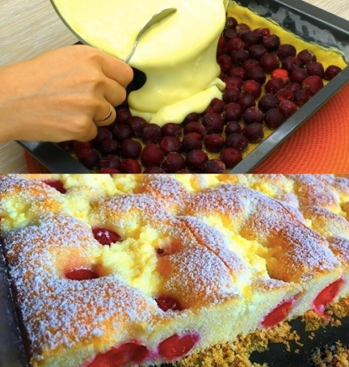 Quark-Kirsch-Kuchen, einfach und sehr lecker!