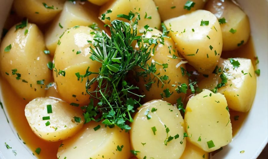 Kartoffelsalat. Rezept von Oma Elsa, Sie werden überrascht sein!