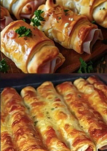 Blätterteig Stangen mit Schinken, Mhm… lecker