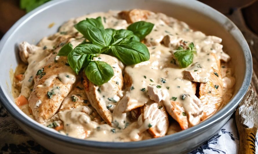 Hähnchenbrust-Frischkäse-Ragout