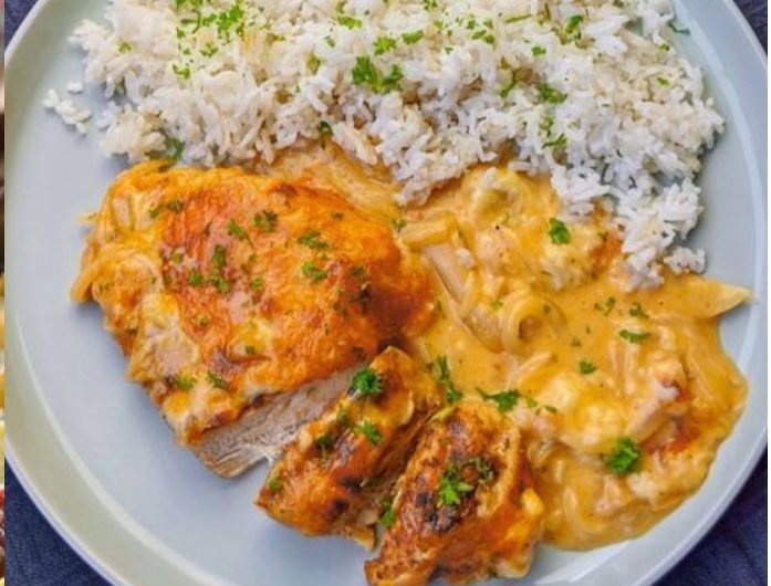 Zwiebel-Sahne-Hähnchen – Einfach und Lecker