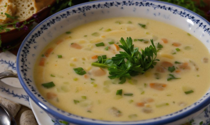 Blumenkohlsuppe mit Käse