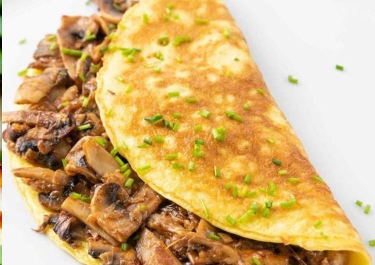 Einfaches Keto Pilz-Omelette mit Champignons