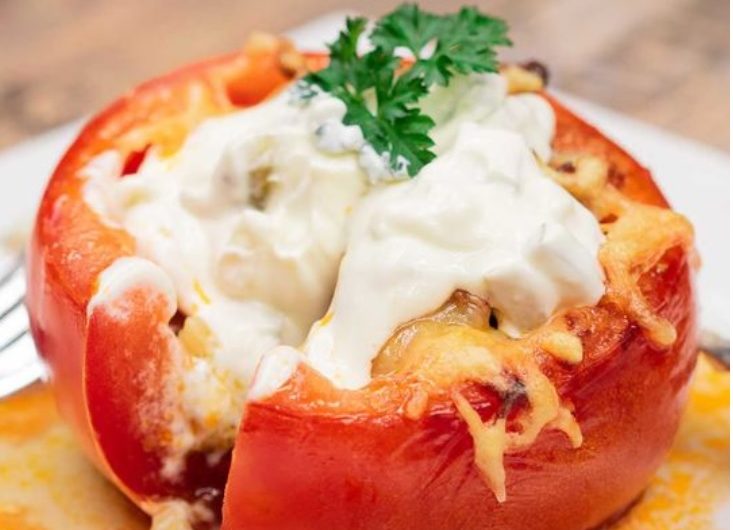 Rezept für gefüllte Tomaten mit Tzatziki: