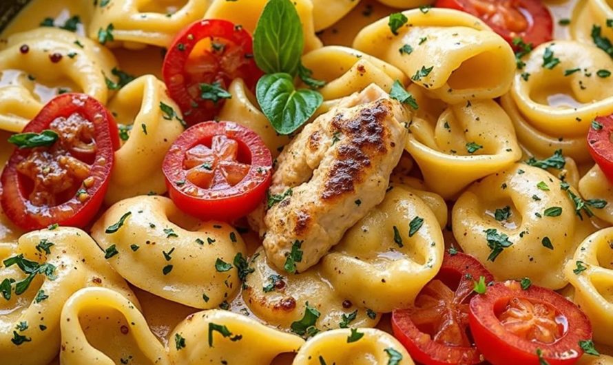 Rezept für Tortellini in Hähnchen-Schmand-Sauce in nur 10 Minuten