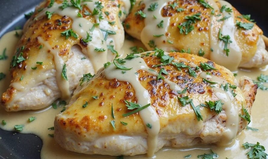 Philadelphia-Hähnchen: Saftige Hähnchenbrust in einer samtigen Frischkäsesauce