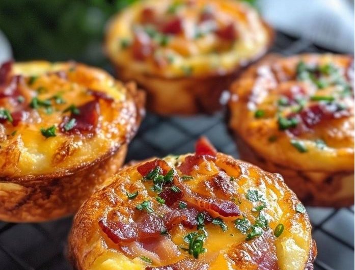 Fluffige Low-Carb-Eierbites mit Speck und Gruyère