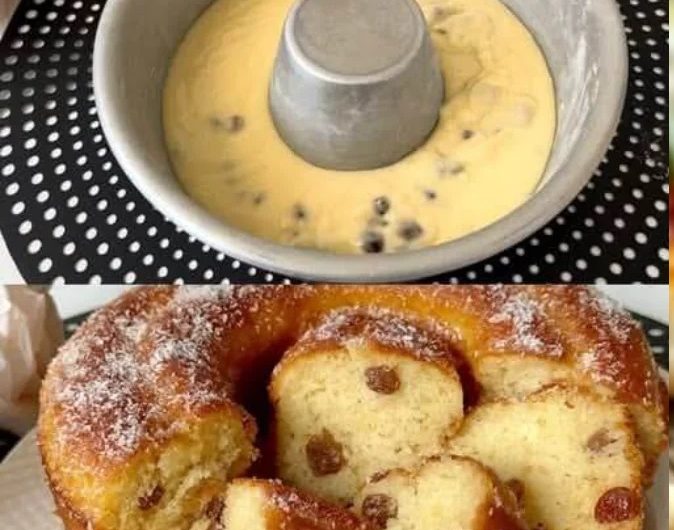 Oma Elsas Rührteigkuchen mit Marmelade und Rosinen
