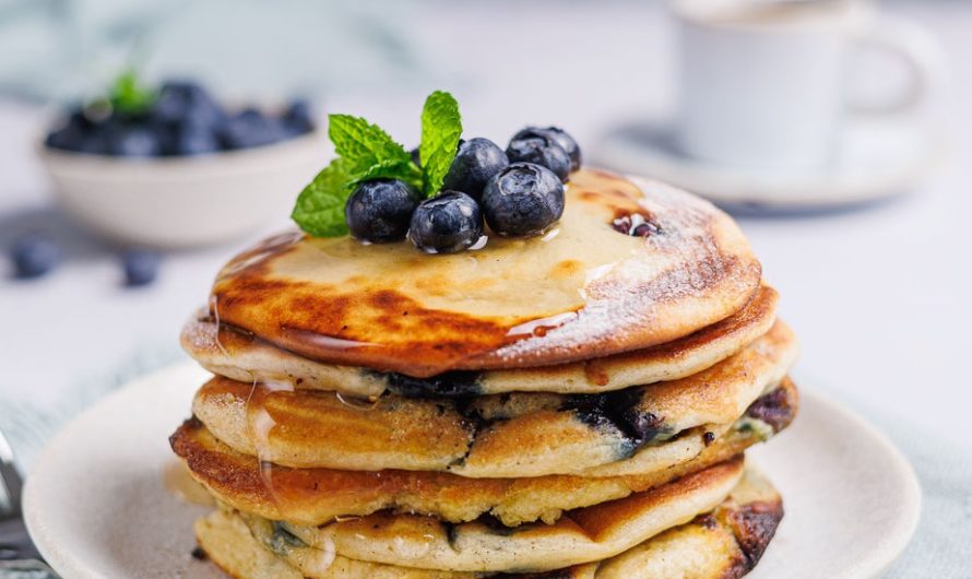 Low Carb Blueberry-Pancakes ohne Milchprodukte