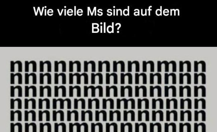 Wie viele „m“ verstecken sich im Bild?
