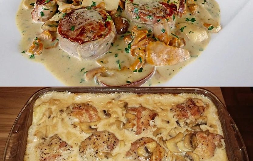Zarte Schweinemedaillons in Pilzrahmsauce – Ein unwiderstehlicher Genuss!