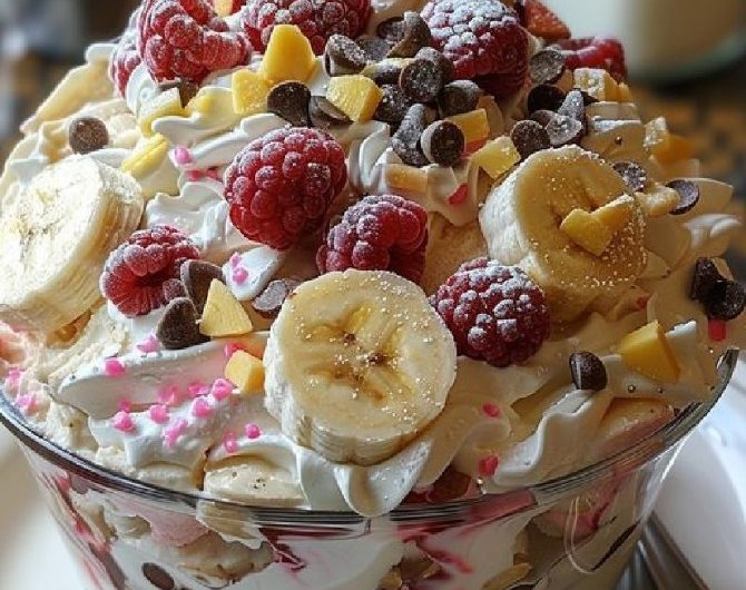 Bananen-Himbeer-Dessert – Ein fruchtiger Genuss in wenigen Minuten