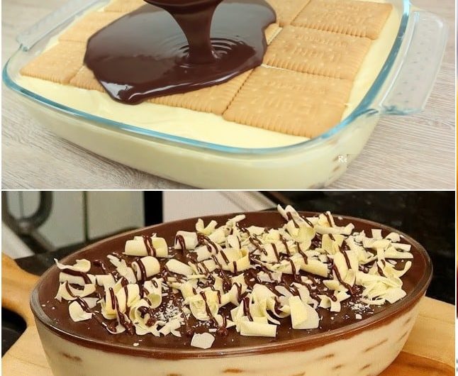 Schichtdessert mit Butterkeksen und Quark – Einfach super lecker!