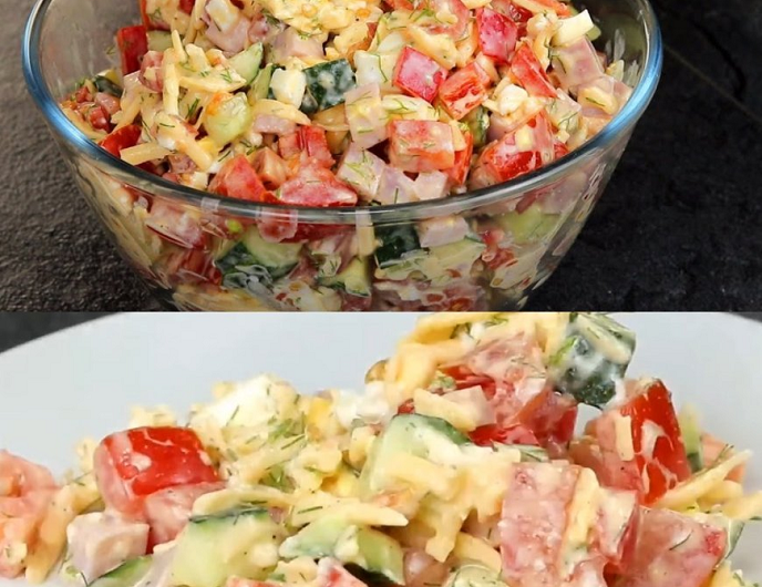 Frischer Gemüsesalat mit herzhaften Zutaten: Ein Genuss für jeden Tag