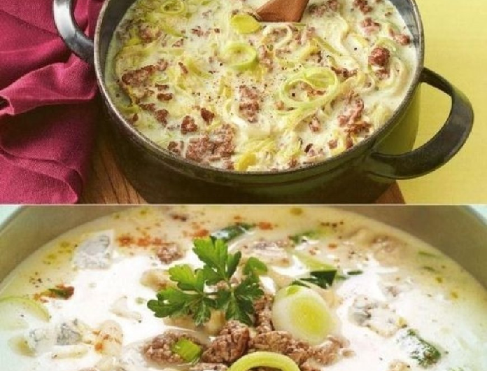 Käse-Lauch-Suppe mit Hackfleisch – Ein herzhafter Klassiker neu entdeckt