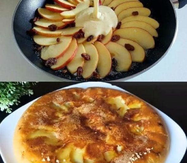 Apfeldessert ohne Ofen – Das virale Rezept mit nur 1 Ei, das alle lieben