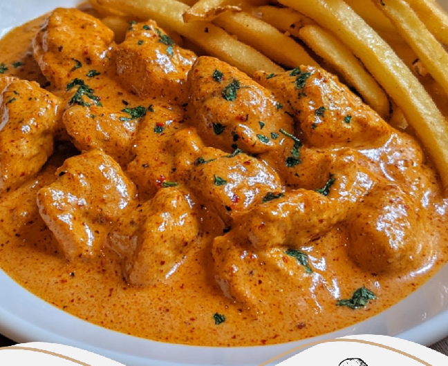 Butter Chicken mit Knoblauchsauce und knusprigen Pommes – Ein Fest für die Sinne!