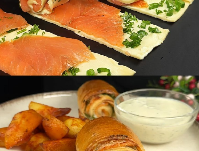 Knusprige Lachs-Blätterteig-Röllchen mit Kräutern: Einfach, schnell und unglaublich lecker!