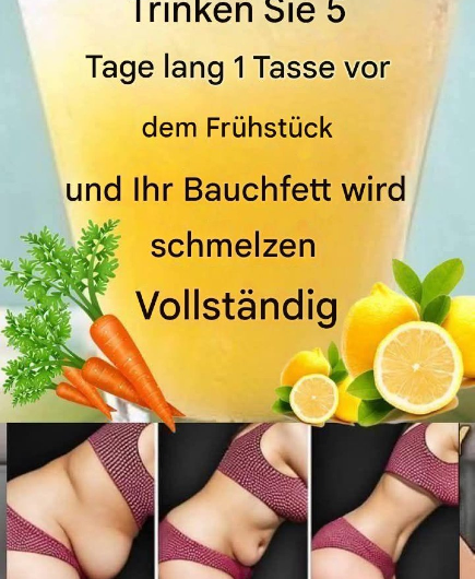 Schmilzt Bauchfett im Schlaf? Dieses einfache Getränk aus Karotte und Zitrone überrascht alle!