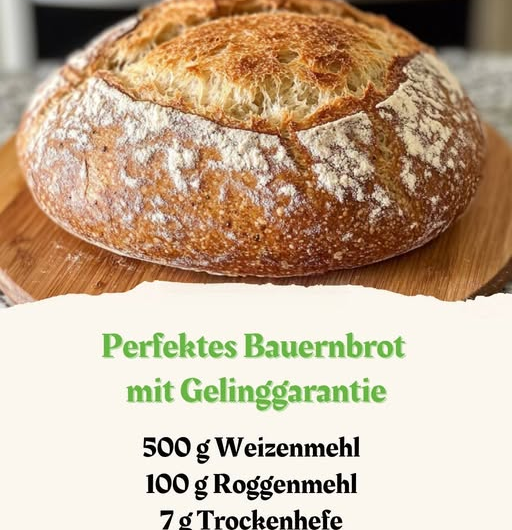 Hausgemachtes Bauernbrot wie früher – außen knusprig, innen weich… und es gelingt immer!