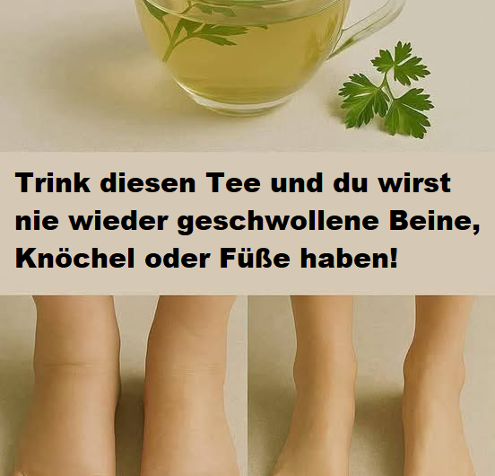 Dieses Hausmittel verblüfft Ärzte: Petersilientee gegen geschwollene Beine, Füße und Knöchel?