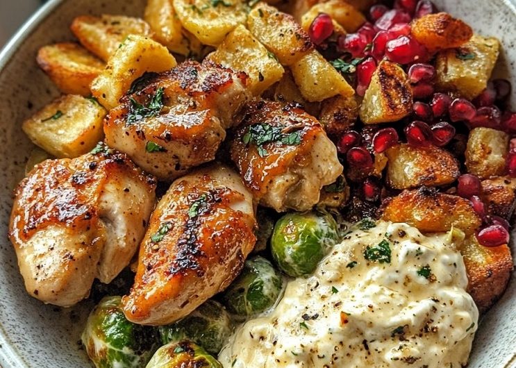 Cremige Hähnchenpfanne mit Hot Honey, Feta & knusprigen Kartoffeln – das Dinner, das alle begeistert!