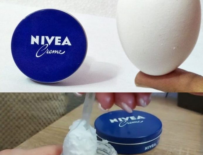 Nivea Crememaske und Eiweiß zur Verjüngung der Haut um 10 Jahre