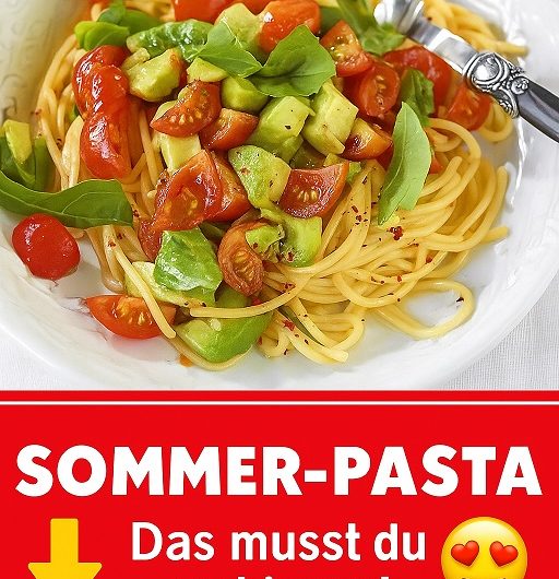 Tomaten-Garnelen-Pasta – Mein Sommer-Teller mit Meeresduft