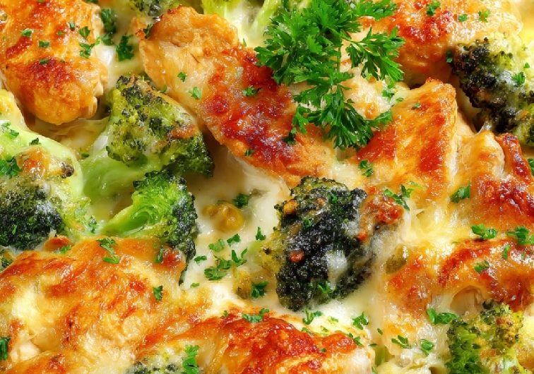 Brokkoli-Hähnchen-Auflauf mit Frischkäse & Mozzarella – das Rezept, das ich im Netz entdeckt habe und jetzt ständig koche!