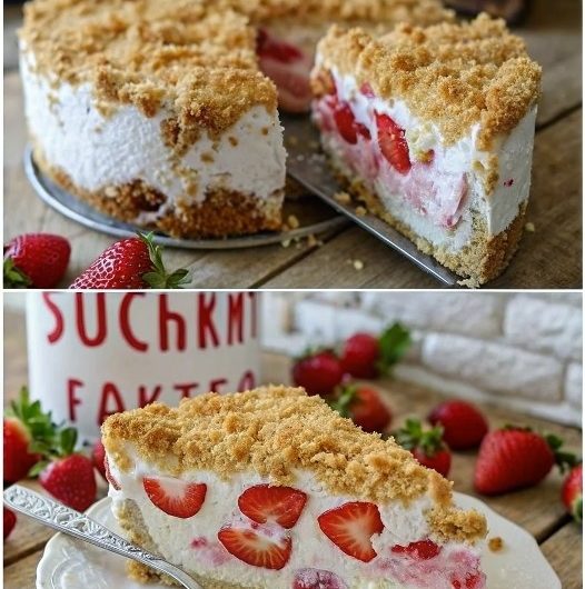 Erdbeerkuchen ohne Backen – Besser als Eis!