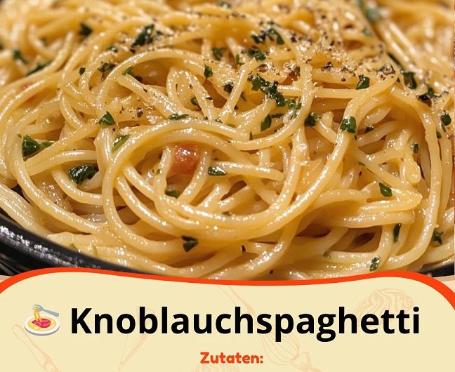 Die schnelle Pasta mit wenig Zutaten – Knoblauchspaghetti Traum-Kombi!