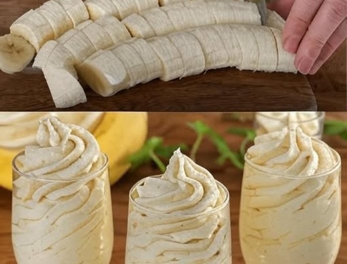 Bananenmousse in 5 Minuten fertig: das beste italienische Dessert