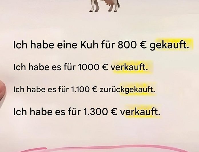 Mathematisches Kuhrätsel: Kannst du es wirklich lösen oder tappst du auch in die Falle?