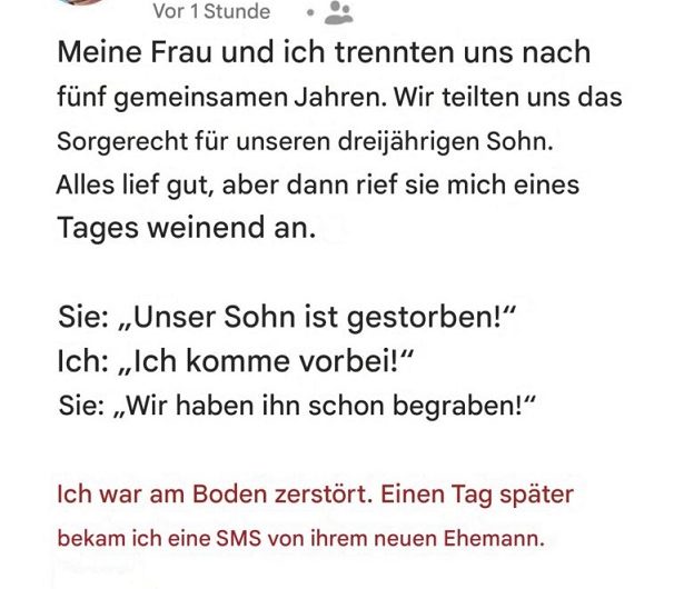 Meine Frau erzählte mir, unser Sohn sei begraben – doch die Wahrheit am nächsten Tag zerstörte alles
