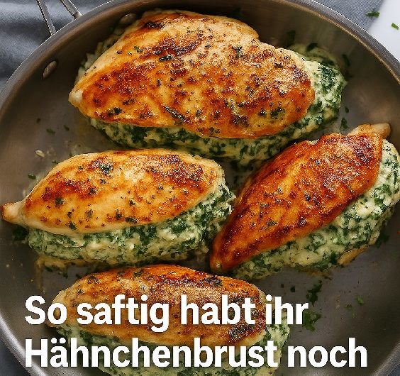 Spinat-Artischocken Gefüllte Hähnchenbrust – Low Carb Genuss