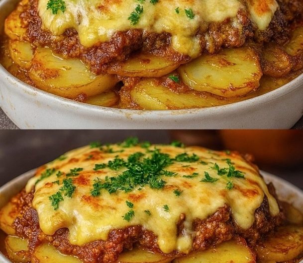 Gyros-Auflauf mit Knoblauch & Sauce Hollandaise – Mediterraner Genuss aus dem Ofen