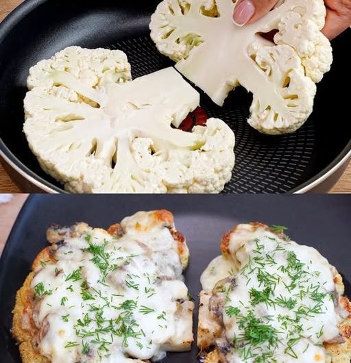 Blumenkohlsteak mit Pilzbelag – vegetarischer Hochgenuss aus der Hausfrauenküche