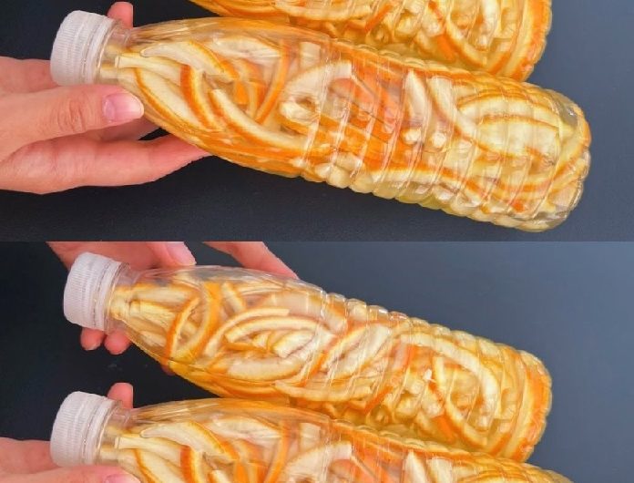 Orangenschalen – tauchen Sie sie in 1 Flasche Wasser: So sparen Sie viel Geld und nutzen die volle Kraft der Natur