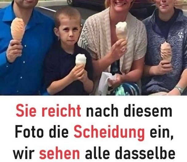 Eine Mutter reicht die Scheidung ein… Familienfoto