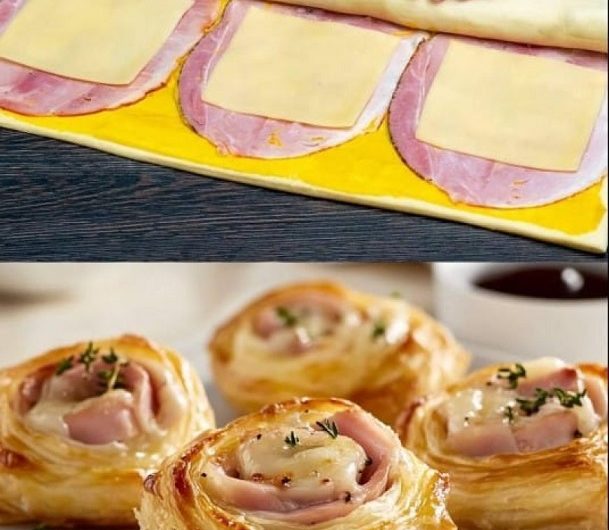 Blätterteig-Schnecken mit Schinken und Käse – Omas schneller Abendbrot-Hit