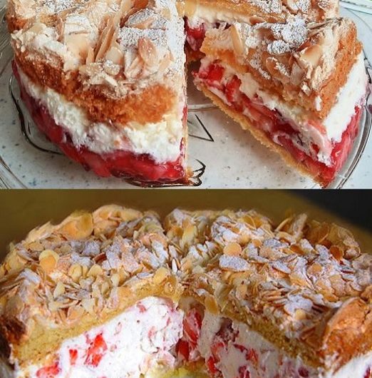 Schneemousse-Erdbeertorte – ein himmlischer Genuss, der nach Sommer schmeckt