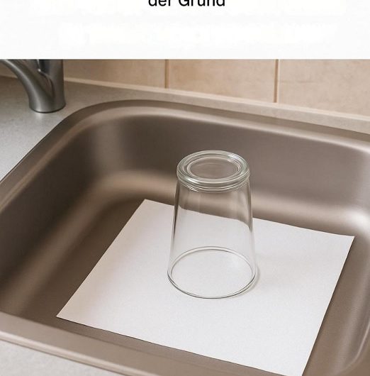 Darum sollten Sie vor dem Urlaub immer ein umgedrehtes Glas und ein Stück Papier in die Spüle legen