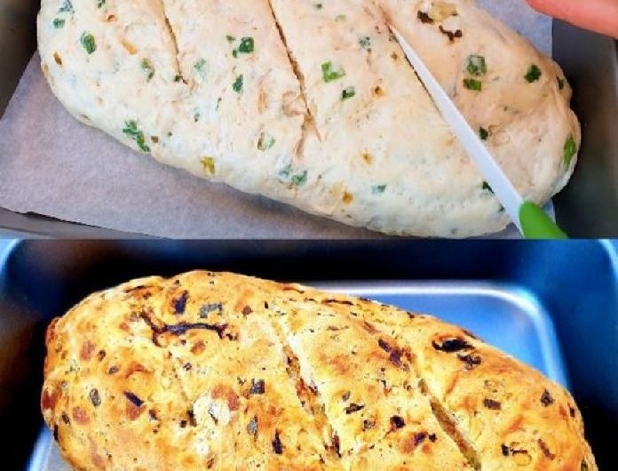 Zwiebelbrot ohne Hefe – schneller aufgegessen, als es aus dem Ofen kommt!