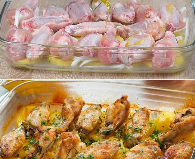 Sie legt einfach Hähnchenflügel und Kartoffeln in eine Form – was dann passiert, begeistert ganz Deutschland!