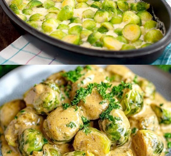 Rosenkohl in Frischkäse-Senfsauce – Mein neues Lieblingsgericht, das sogar meinen Mann überzeugt hat!