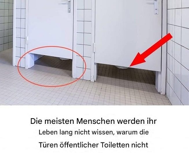 Warum öffentliche Toilettentüren nicht bis zum Boden reichen – und was ich dabei eines Tages erlebte