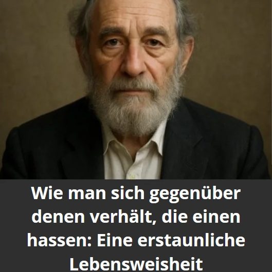 Wie man sich gegenüber denen verhält, die einen hassen – eine uralte Lebensweisheit, die heute aktueller ist denn je