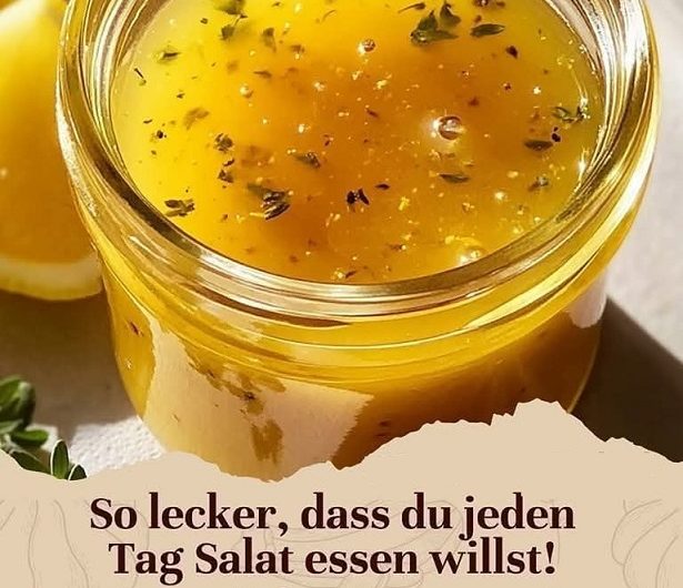 Seit ich diese Honig-Senf-Zitronen-Vinaigrette mache, isst sogar mein Mann freiwillig Salat!