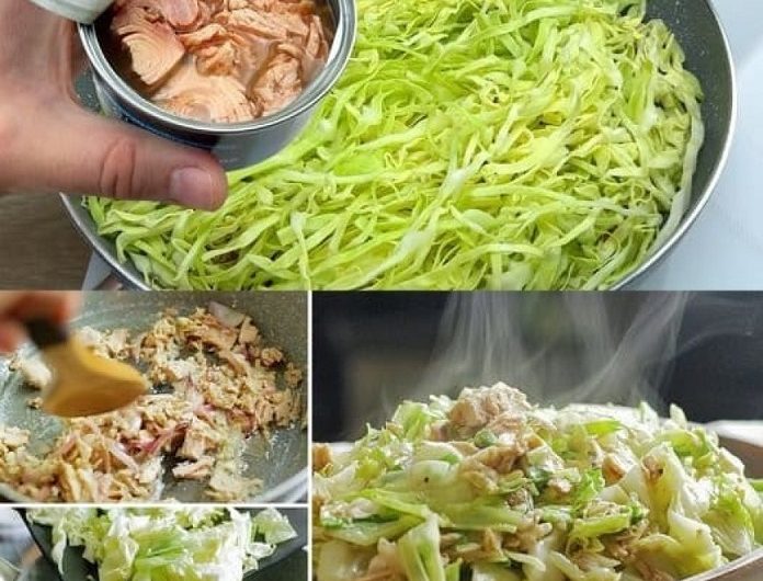 Sie brauchen nur 3 Zutaten und 15 Minuten – Chinakohl mit Thunfisch