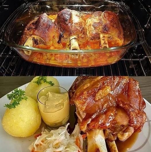 Die goldene Kruste der Erinnerung – Omas gebratene Schweinshaxe, knusprig, saftig und voller Seele